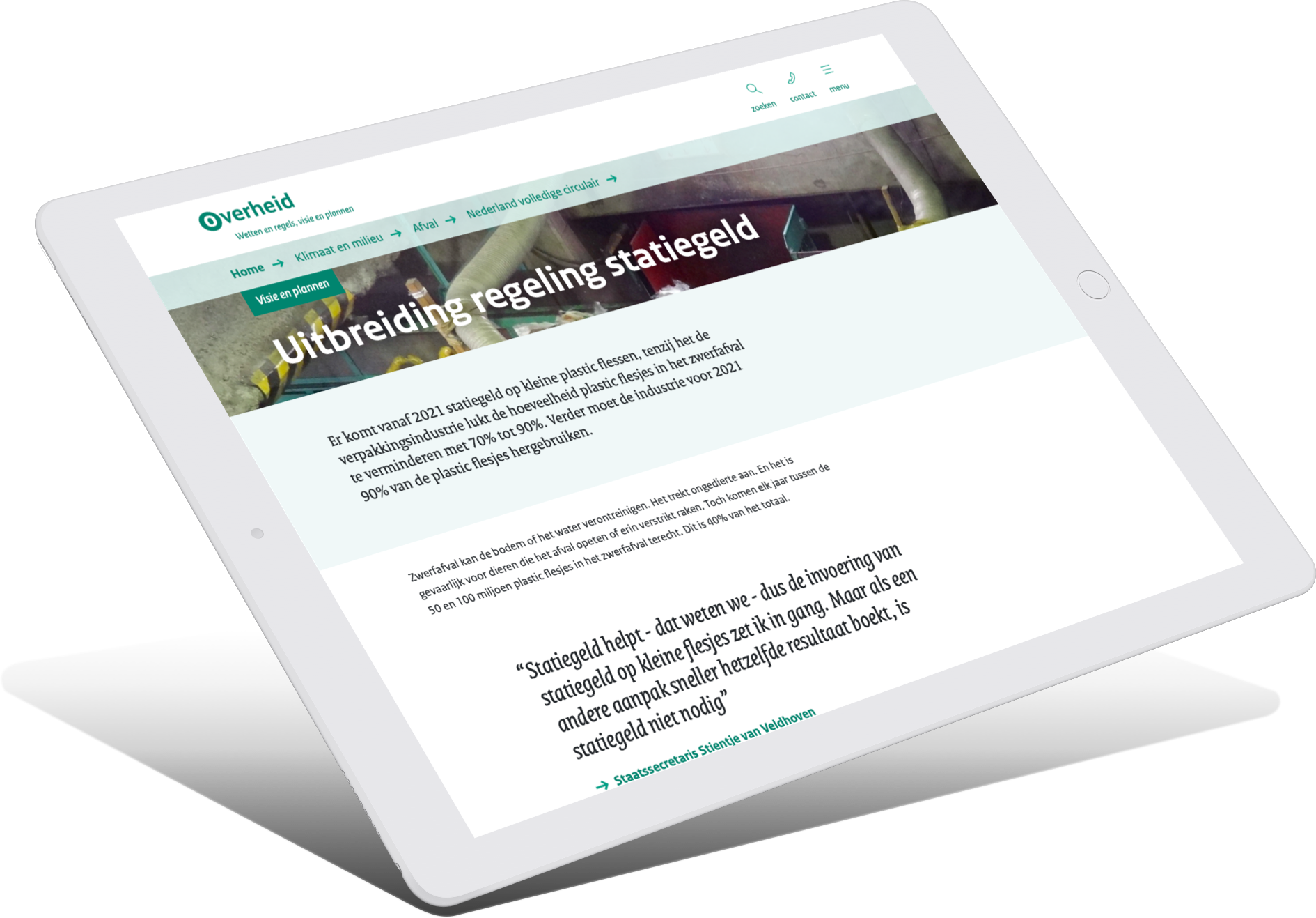 Prototype voor geconsolideerde overheidswebsite