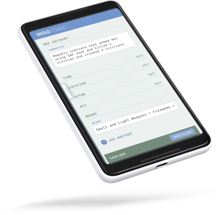 INSO mobiele interface